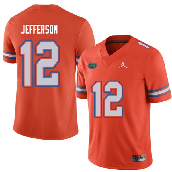 Jordan Brand Men #12 Van Jefferson Florida Gators College Football Jerseys Orange